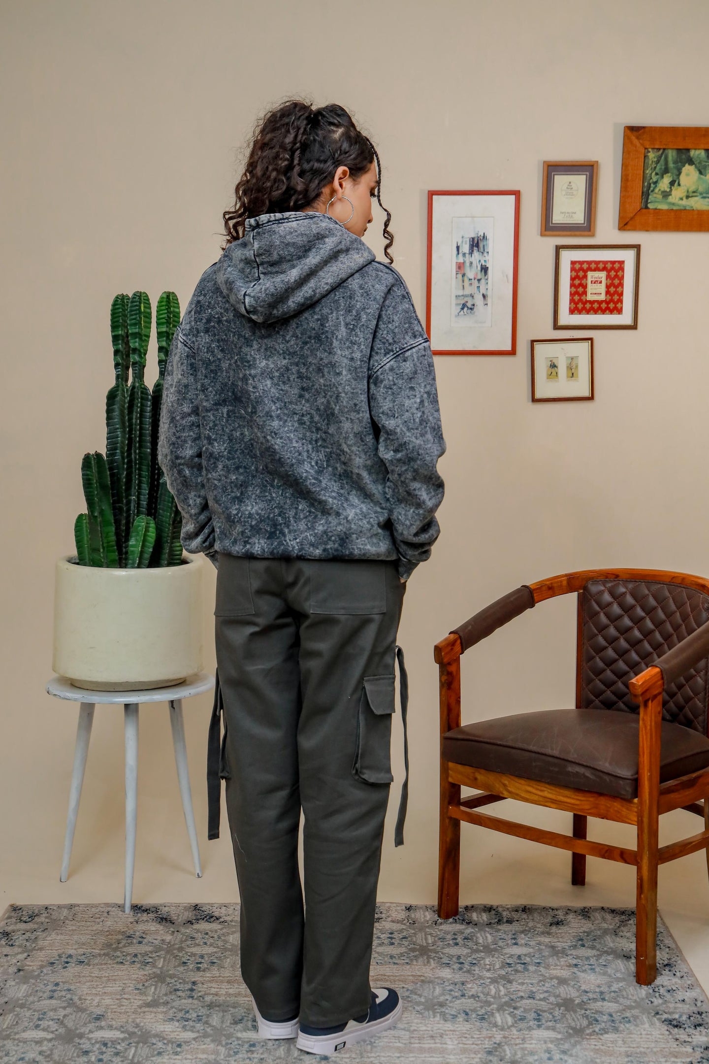 Shop BLACK STONE WASHED HOODIE Online in Pakistan